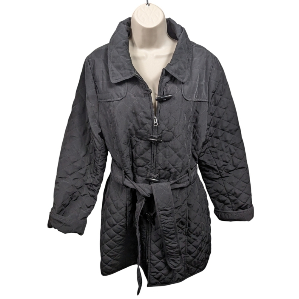 Croft & Barrow Quilted Toggle Coat Sz L
